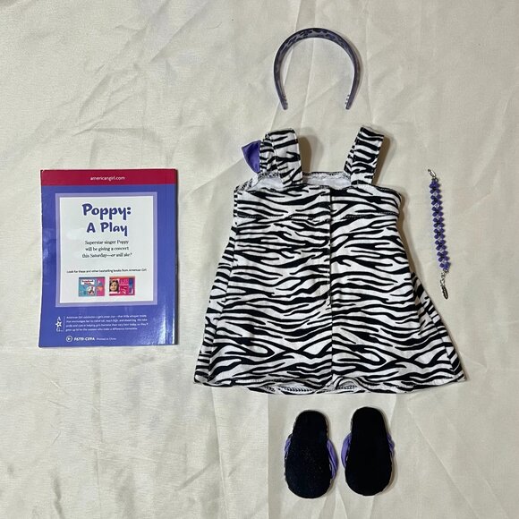 American Girl Zebra Safari Sundress Matching Set | Girls’ Sz 10 + Doll outfit - Picture 6 of 7